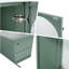 Meuble-lavabo autoportant simple 30 po avec lavabo en céramique Kainani, meuble-lavabo sur pied avec 2 portes et 1 tablette réglable-181113030