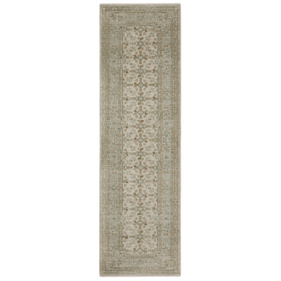 Tapis beige / bleu sarcelle Graicyn Global Traditonal