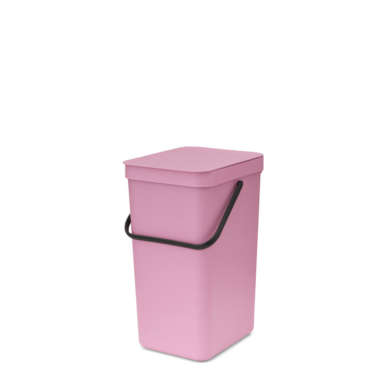 Poubelle de recyclage en plastique 4,2 gallons Sort & Go, Lilac Pink