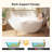 Egg-shell Design Freestanding Bathtub 67" Matte White Resin Stone Soaking Tub  With Vertical Texture