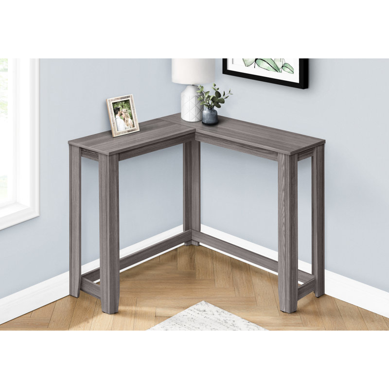 Table d'appoint moderne avec stratifié gris - Console étroite pour le couloir, le salon d'entrée, la chambre à coucher