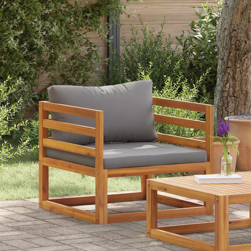 Iohannes Patio Chair with Cushions, Gray