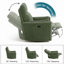  L'ensemble de salon inclinable 2 pièces Sherry comprend un canapé inclinable manuel de 67 po avec console de rangement et un fauteuil inclinable de 34 po-2035502225