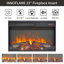 Foyer électrique encastrable 26 po, radiateur ultra-mince avec ensemble de bûches et flamme réaliste, télécommande avec minuterie, protection contre la surchauffe