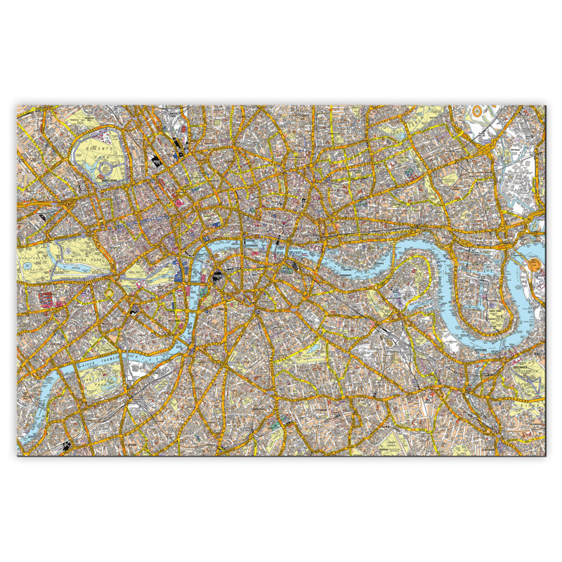 Large A-Z Canvas London Street Map - Wrapped Canvas Print