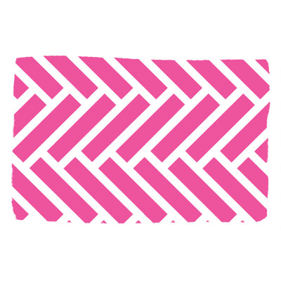 Pink Chev Rectangles - Wrapped Canvas Print
