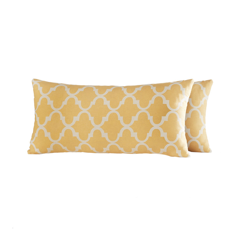 Rectangular Linen Pillow Cover & Insert, Banana Yellow