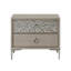 Ensemble de chambre pour grand lit, chêne naturel, argent, champagne, ensemble de 3 pièces avec 2 tables de chevet-130996394