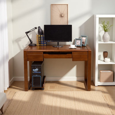 Bureau moderne en bois d'hévéa naturel