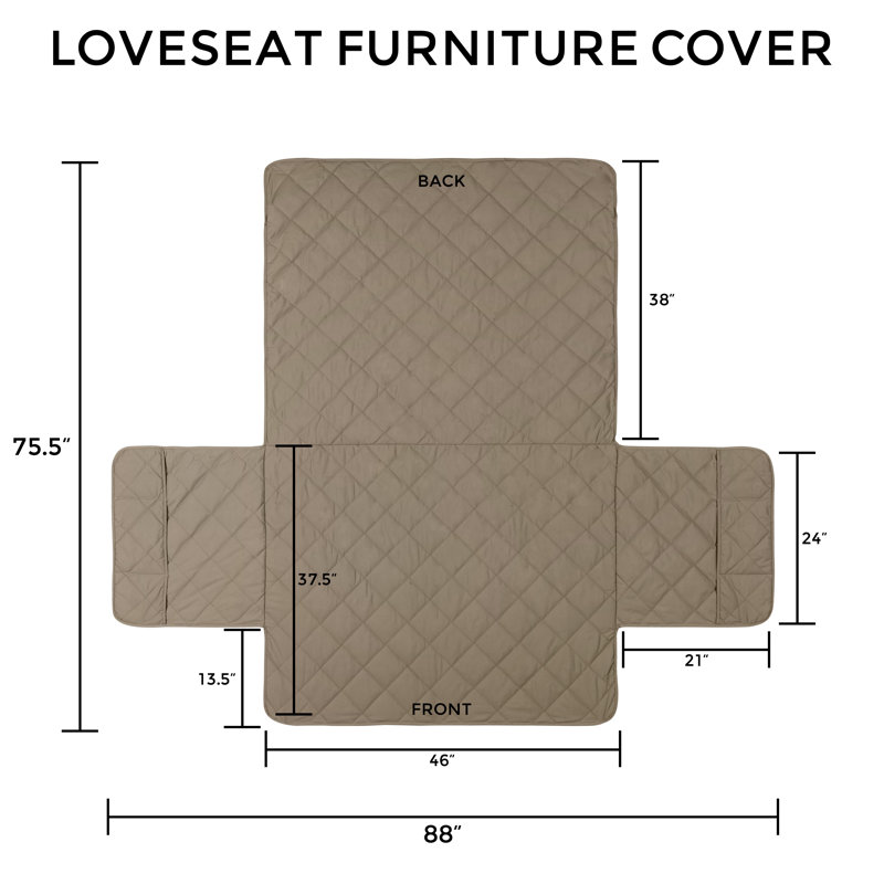Housse pour coussin de meuble, Polyester / coton brun clair