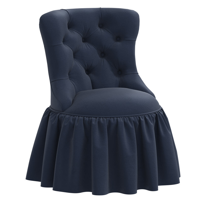 Chaise d'appoint Minnie, Velours performance encre classique