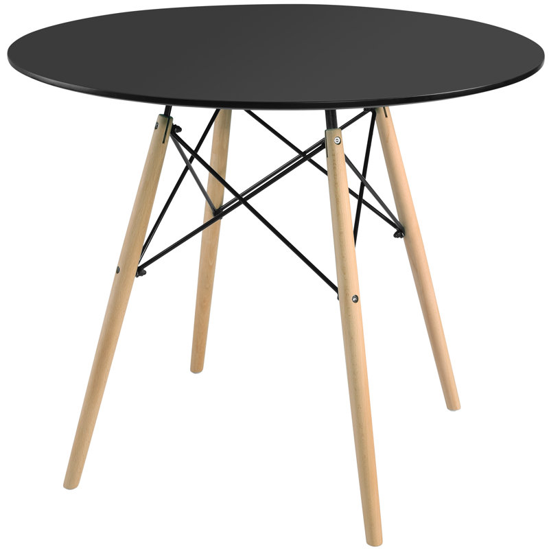Kona Round Dining Table, Black, 31.5" L x 31.5" W