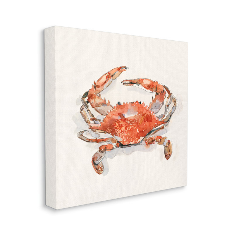 «Highland Dunes», crabe rouge nautique, estampe numérique par Emma Caroline, Estampe numérique Farmhouse