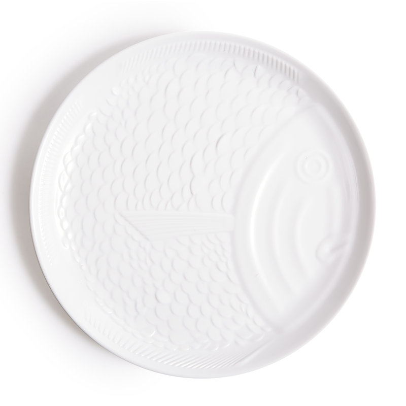 Ensemble de 4 assiettes latérales La Mer (poisson)