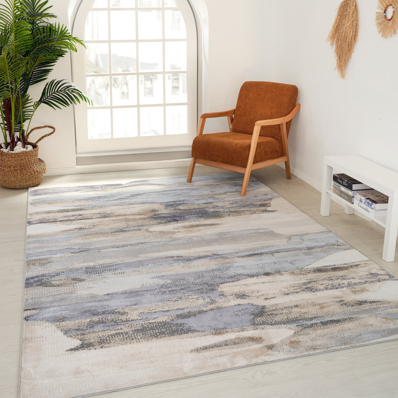 Tapis rectangulaire Kennika avec envers antidérapant, Rectangle 7 pi 10 po x 10 pi 10 po
