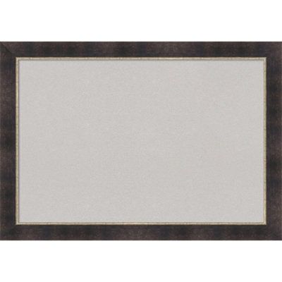 Odin Antique Bronze Wood Framed Corkboard, Grey Cork Bulletin Board, Organization Board, Pin Board