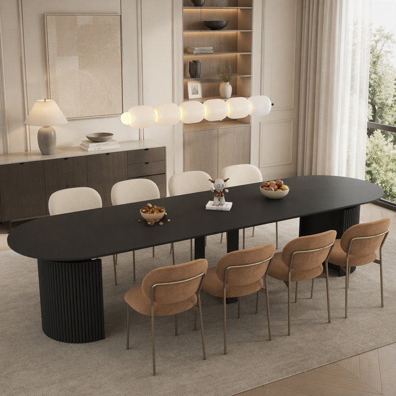 Table de salle à manger extensible et pliable pour 1 à 10 personnes, console multifonctionnelle en bois extensible pour cuisine, salon ou salle de réunion