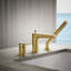 Hint Single-Handle Deck-Mount Bath Faucet With Handshower-1321653491