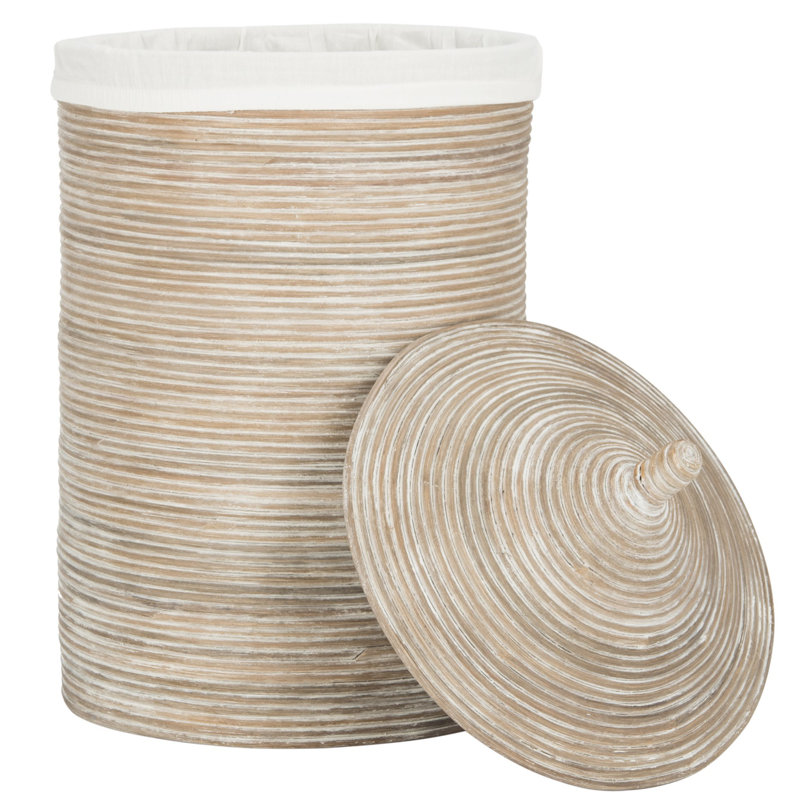 Laundry Hamper, Natural White Wash