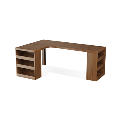 Bureaux rectangulaires en bois massif brun clair