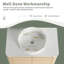 Meuble-lavabo mural de 30 po avec portes à fermeture en douceur en chêne blanc américain-2144126143