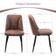 Modern Linen/Suede Upholstered Dining Chair with 8cm Thickened Cushion-417306418-417306425