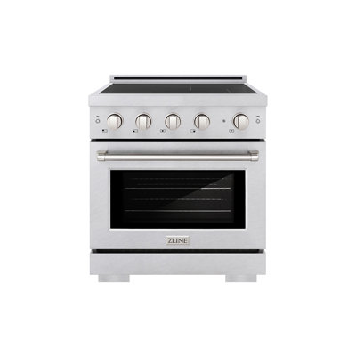 ZLINE 30 in. Satin Stainless Paramount Induction Range with 4 Element Cooktop and Electric Oven