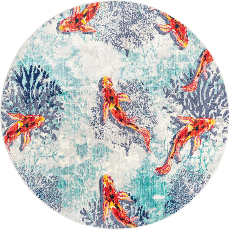 Leonville Indoor Rug, Round 7'