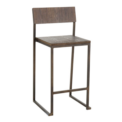 Reeno Counter Stool with Metal Frame