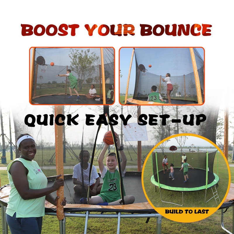 SKYBOUND Round Backyard Trampoline with Safety Enclosure