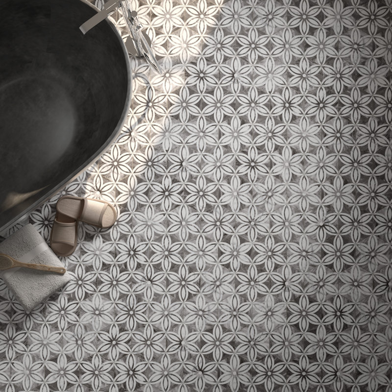 Classico Bardiglio Lily 7" x 8" Porcelain Wall & Floor Tile