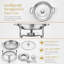 Round Chafing Dish Buffet Set 5QT, Stainless Steel Food Warmer with Lid