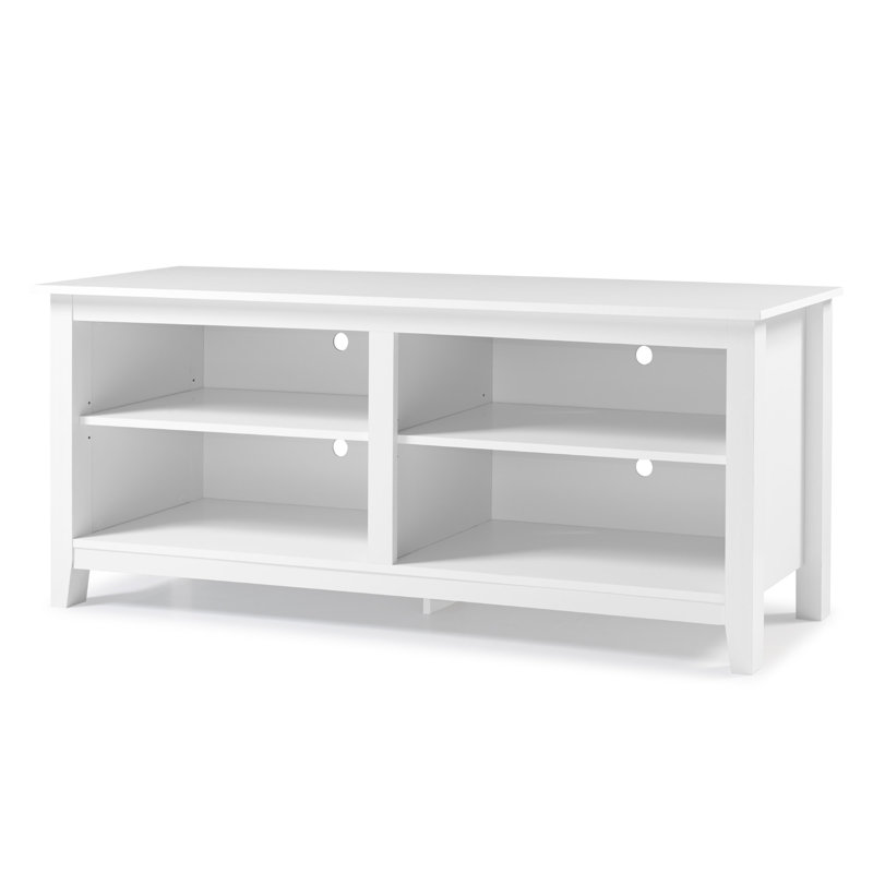 Meuble télé avec rangement ouvert Sunbury, Blanc, 58"