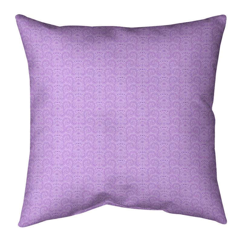 Katelyn Elizabeth Geometric Linen Reversible Throw Pillow, Polyester/Polyfill, 16" x 16", Purple
