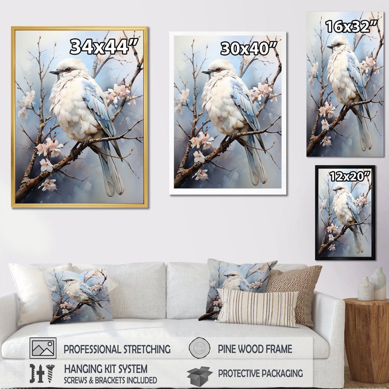 «Peaceful Winged Beauty» sur impression sur toile, Cadre simple noir, H 40 po x l 30 po x P 1,5 po