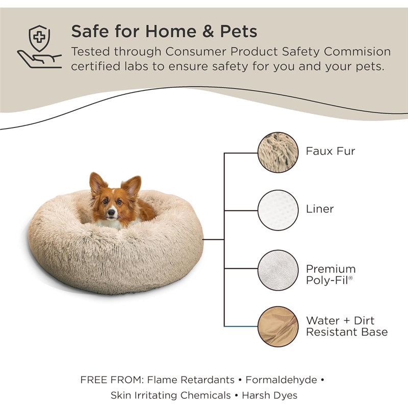 Lit pour chien The Original Calming Doghnut, Taupe