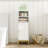 Bathroom Storage Cabinet, Corner Floor Cabinet with Shelves, Customized Door Opening Direction, Bathroom Organizer with Adjustable Shelf for Kitchen, Living, Toilet Paper Cabinet, White-187817075-185352031