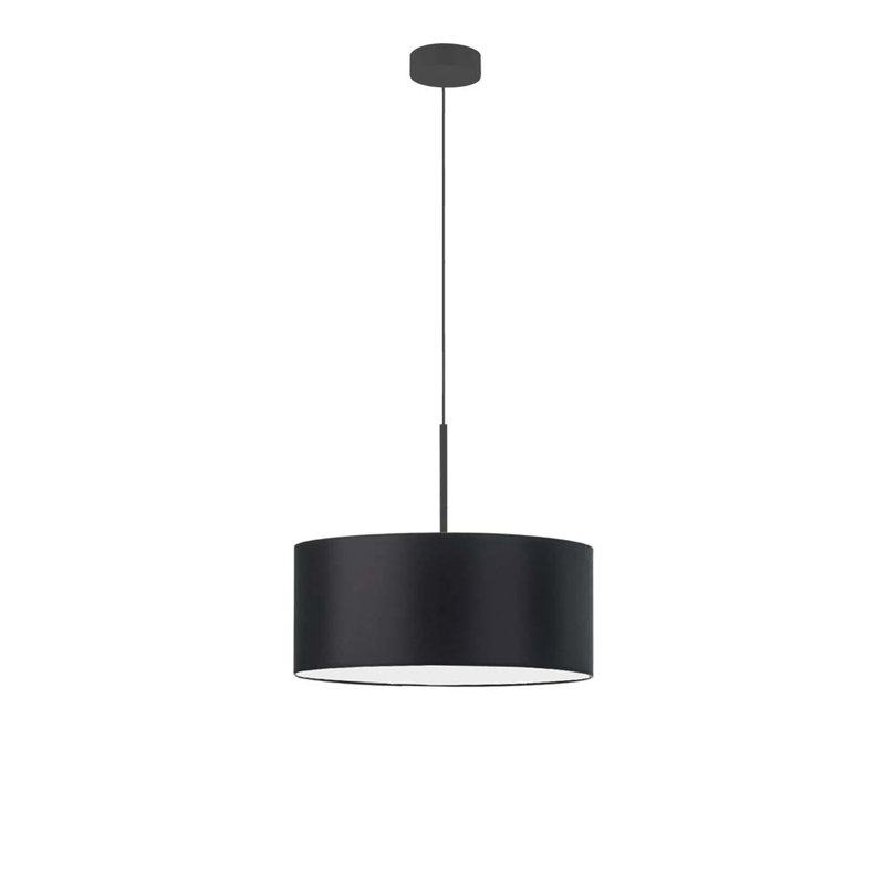 Aubryn 3 - Light Drum Pendant, Black, 120cm H x 40cm W x 40cm D, Black