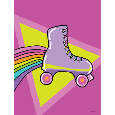 «80s Rainbow Roller Skate I», reproduction sur toile tendue