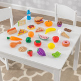 30-Piece Plastic Play Food Set with Fruits, Veggies, Sweets and More