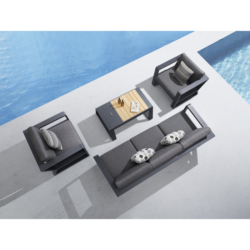 Exee Outdoor 4 - Piece Teak Conversation Set