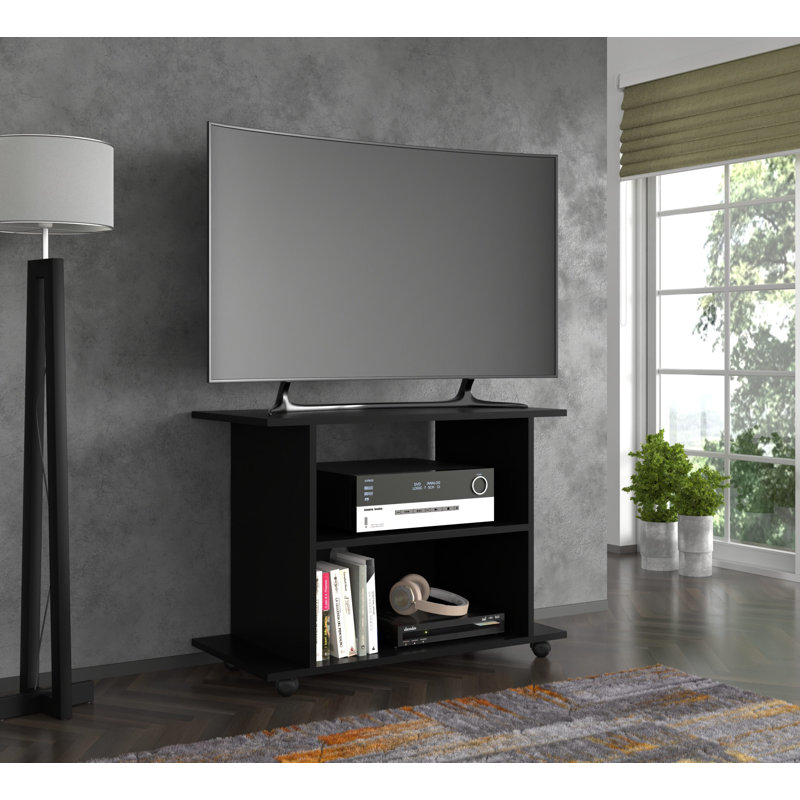 Mirah Unfinished TV Stand for TVs up to 32", Black