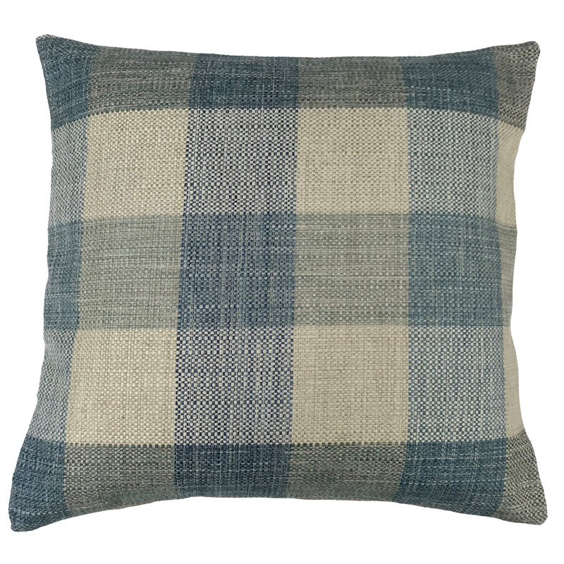 Coussin Collin, 18 po x 18 po, Bleu