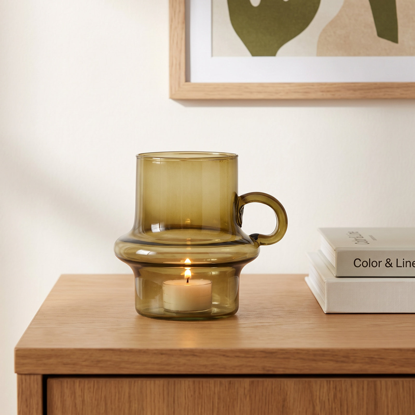 Shanon Glass Hurricane Candle Holder