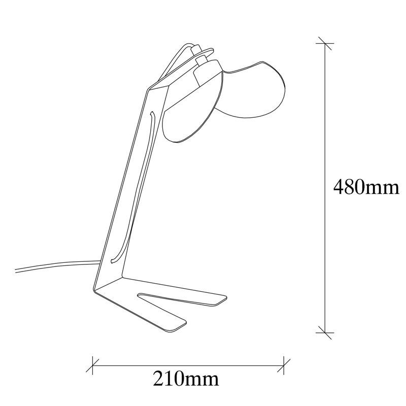 Lampe de bureau 18,9 po Akram, Blanc, Or
