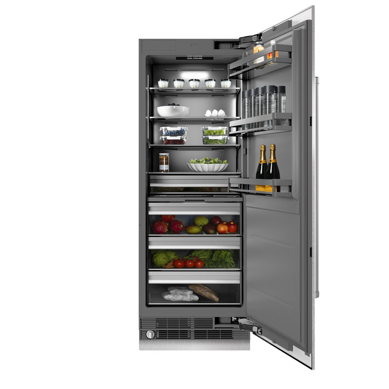 ZLINE 30 po 16,7 pi³ Réfrigérateur colonne avec intérieur gris graphite, Acier inoxydable satiné