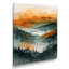 «Orange Green Forest Wilderness At Sunset III», art mural forêt-106141710-106141711