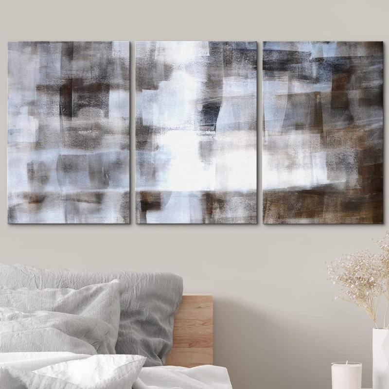 Faded Grunge - ensemble de 3 reproductions sur toiles tendues