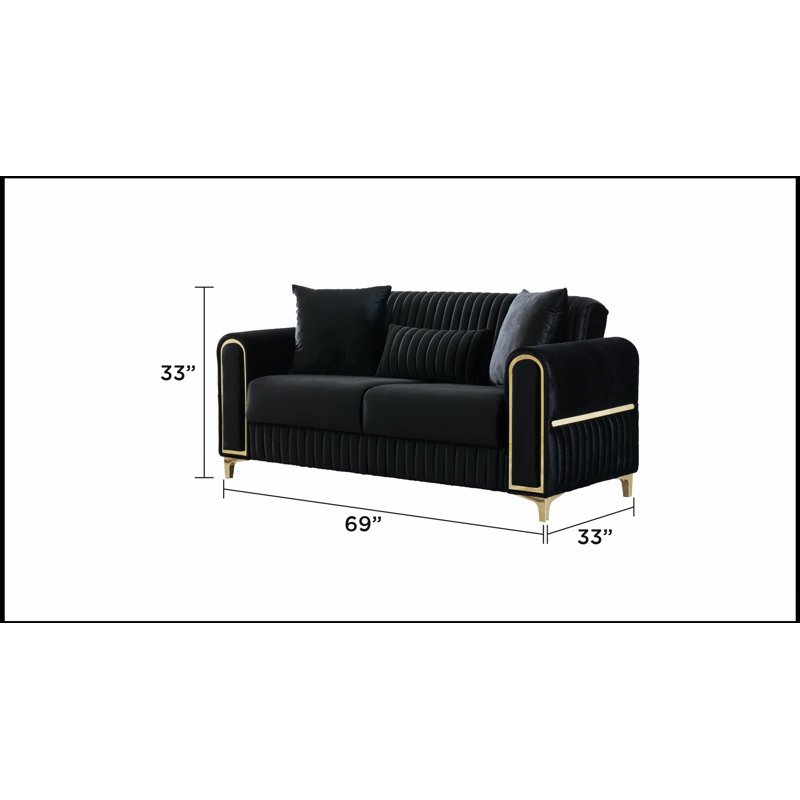 Causeuse convertible en tissu de velours Melody