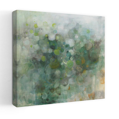 Brume verte contemporaine avec art abstrait bleu
